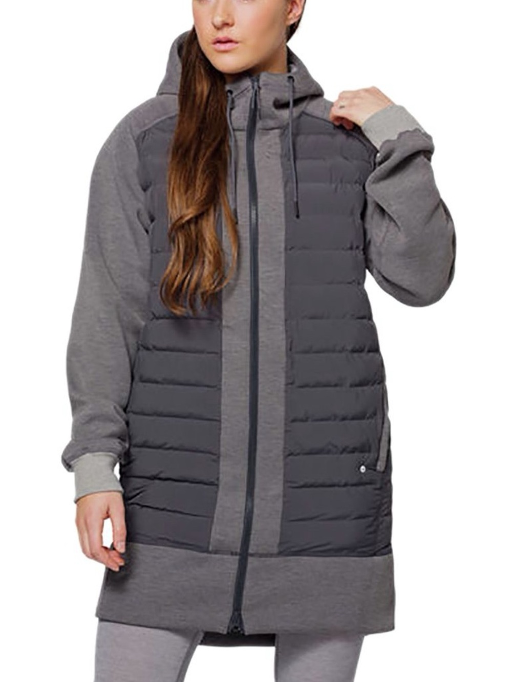 Kari Traa Faere Long Cocoon Puffer Hoodie Parka women’s Small Gray Insulated EUC